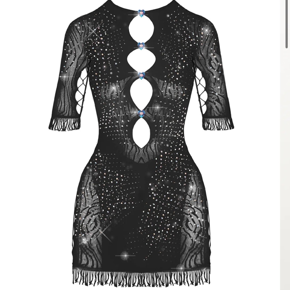 POSTER GIRL 💎 - Rhinestoned Miranda Dress